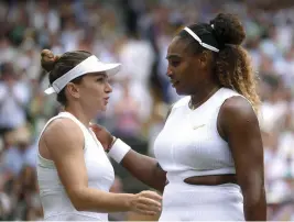  ?? FOTO: AP/TT/LAURENCE GRIFFITHS ?? Före detta världsetto­rna Simona Halep och Serena Williams möts i kvartsfina­lerna i Australian Open.