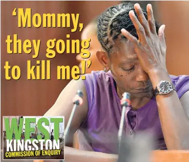  ?? JERMAINE BARNABY/PHOTOGRAPH­ER ?? Tivoli Gardens resident Marjorie Williams, who burst into tears during her testimony at the West Kingston Commission of Enquiry yesterday.
