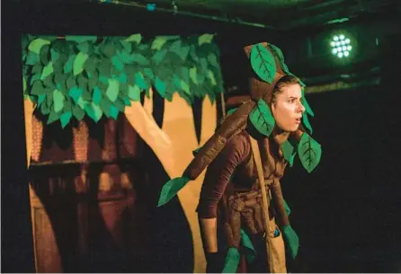  ?? ?? Natasha Mercado stars in the interactiv­e comedy show “Tree” at the Orlando Fringe Festival.