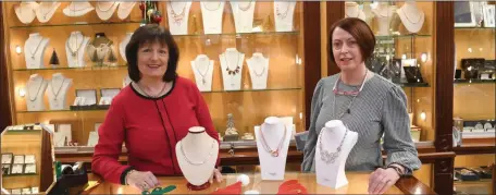  ??  ?? Kay Fitzgerald and Liz O’Halloran at John Fitzgerald Jewellers, Tralee.