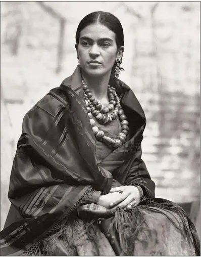  ?? Courtesy Throckmort­on Fine Art, New York ?? Edward Weston took this selenium-toned gelatin silver print of Frida Kahlo in 1930.