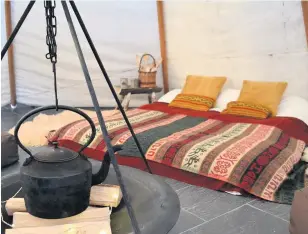  ??  ?? Cwm Tawel offer Nomadic yurts from Mongolia