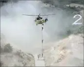  ?? AHN YOUNG-JOON Associated Press ?? SOUTH KOREAN soldiers rappel down from a helicopter during drills in Pocheon, South Korea.