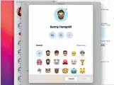  ??  ?? Messages allows you to use a Memoji as your profile pic, or you can choose a photo.