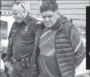  ?? ?? NABBED: Illegal immigrant Blas Flores-Velasquez (near left) is arrested Thursday after allegedly driving his pickup truck through a Long Island home (above) — into the bedroom of Jayden Trinh (inset), 13, who was sleeping at the time.