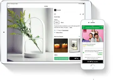  ??  ?? Apple Pay setzt sich auch in Webshops weltweit immer weiter als Bezahlmeth­ode neben Paypal und Google Pay durch.