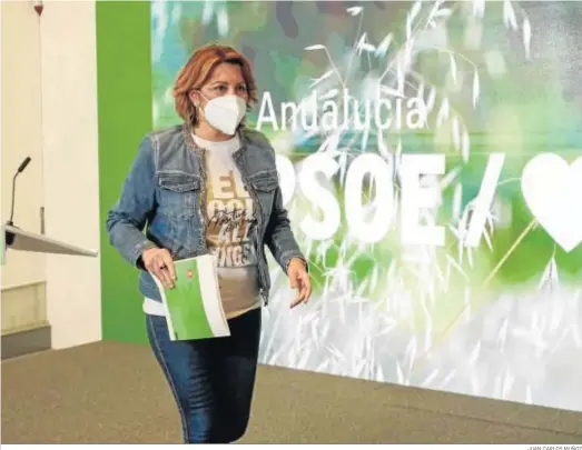  ?? JUAN CARLOS MUÑOZ ?? Susana Díaz, el pasado jueves en la sede del PSOE de Andalucía.
