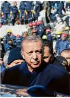  ?? ?? Präsident Recep Tayyip Erdogan in der Stadt Kahramanma­ras.