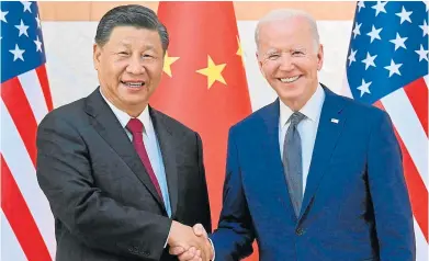  ?? / AFP ?? El presidente de los Estados Unidos, Joe Biden, y el presidente de China, Xi Jinping.