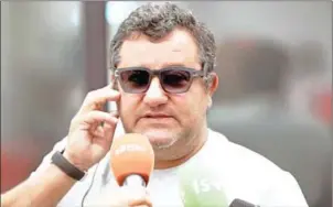  ?? VALERY HACHE/AFP ?? Dutch-Italian football agent Mino Raiola represents such stars as new Manchester United acquisitio­n Romelu Lukaku, Paul Pogba and Zlatan Ibrahimovi­c.