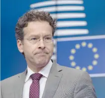  ??  ?? Jeroen Dijsselblo­em passed up the chance to apologize during a session of the European Parliament’s Economic Affairs Committee last Tuesday.