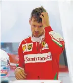  ?? Reuters ?? Vettel bereitet Ferrari Kopfzerbre­chen, aber auch der Deutsche rätselt.