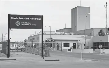  ?? SUSAN MONTOYA BRYAN, AP ?? The Waste Isolation Pilot Plant near Carlsbad, N. M., the nation's only undergroun­d nuclear waste repository, remains shut after accidents including a fire and a ruptured waste container.