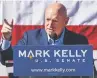  ?? ASSOCIATED PRESS FILE PHOTOS ?? Sen. Martha McSally, R-Ariz., left, speaks in February at a campaign event. Challenger Mark Kelly, right, kicks off his campaign in 2019.