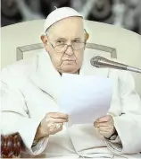  ?? F.E. ?? El papa Francisco lamentó las guerras en varias partes del mundo.