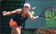  ?? PATRICK FARRELL/TRIBUNE NEWS SERVICE ?? Angelique Kerber, seen here at the Miami in March, lost in the first round of the U.S. Open on Tuesday.