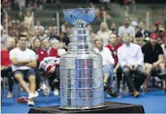  ?? JACK BOLAND ?? Capitals forward Tom Wilson showed up at North Toronto Arena last Sunday. At some point during his T.O. visit, Wilson ate Lucky Charms out of the Cup.