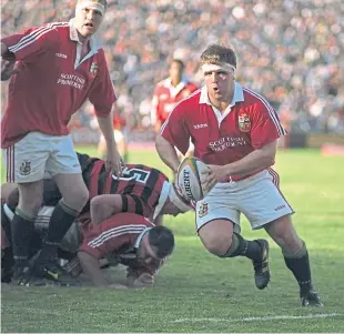  ?? Picture: Getty. ?? Tom Smith playing for the Lions against Eastern Province in Port Elizabeth during the 1997 tour of South Africa.