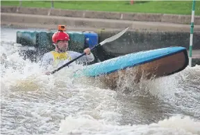  ?? ?? Jason Reid on the wildwater course in Nottingham,