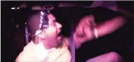  ?? Sijo George / Video screengrab ?? Dash cam video shows Uber driver Sijo George being punched and kicked by a passenger Aug. 27 in Darien.