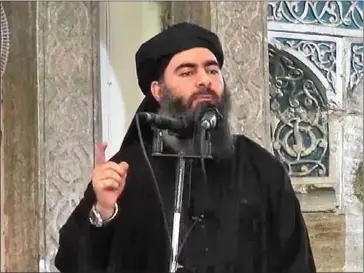  ?? AFP ?? Islamic State leader Abu Bakr al-Baghdadi is believed to have been killed in a night-time US military raid in Syria, US media reported early on Sunday.