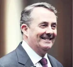  ?? EFE ?? Funcionari­o. El ministro brit}nico de Comercio Internacio­nal# Liam Fox