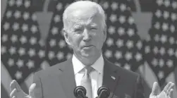  ?? ANDREW HARNIK/AP FILE ?? President Joe Biden’s $1.52 trillion budget proposal includes a 16% increase for domestic priorities and a 1.7% increase for defense.