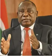  ?? ?? South African President Cyril Ramaphosa