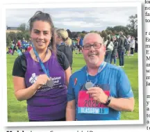  ??  ?? Medal winners
Gemma and dad Des