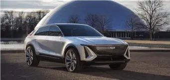  ?? general Motors via aP ?? CONTENDER: The Cadillac Lyriq has all the amenities, fit and finish needed to take on Tesla in the electric vehicle luxury segment, GM says.