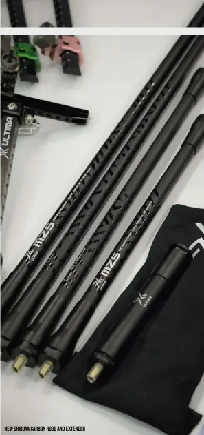  ??  ?? New Shibuya carbon rods and extender