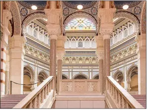  ?? The New York Times/SUSAN WRIGHT ?? Elegant Sarajevo City Hall, damaged during the 1990s war, was reopened in 2014, in Sarajevo, Bosnia and Herzegovin­a.