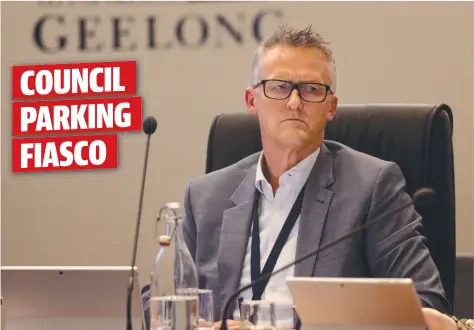  ?? Pictures: GLENN FERGSUON ?? City of Greater Geelong CEO Martin Cutter at last night’s meeting to discuss hidden parking price increases.