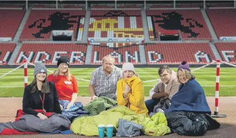  ?? ?? All set for the Stadium of light CEO sleep out. Picture by Tom Banks