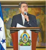  ?? AFP ?? El presidente Juan Orlando Hernandez está en la mira/