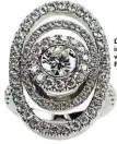  ??  ?? Diamond ring in 18- karat white gold, Forevermar­k