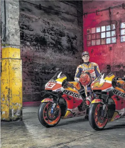  ?? // REPSOL HONDA ?? El Repsol Honda presentó su nueva RC213V para 2021 y a su nueva pareja de pilotos, con Marc Márquez y Pol Espargaró