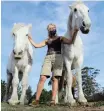  ??  ?? DEBBIE Fermor with two of her rescue horses.