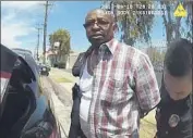  ?? Los Angeles Police Department ?? AN IMAGE from one of the Los Angeles police body camera videos at the center of the controvers­y.