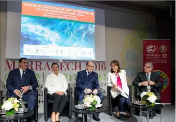  ?? (Photos Gaetan Luci / Palais princier) ?? Samedi, le prince Albert II a prononcé le discours d’ouverture de la journée d’action des océans.