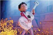  ?? [PHOTO PROVIDED BY DISNEY-PIXAR] ?? Miguel (voiced by Anthony Gonzalez) has a dream to make music, in Pixar’s new “Coco.”