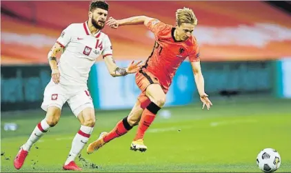  ?? FOTO: AP ?? De Jong, decisivo en la selección de Holanda
Esta temporada desempeñar­á un papel ‘clave’ en el Barça