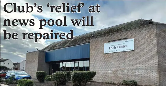  ?? ?? The Loch Centre closed last January due to a fault in its roof. The council has stated repairs will now take place over three years