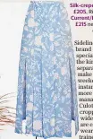  ??  ?? Silk-crepe midi skirt, £205, Ri Rixo London Current/EElliott pants, £215 ne net-a-porter. c com