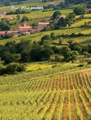  ?? ?? Fromabove: Gen up on your wines on board before visiting a Chardonnay cellar in Mâcon; reflection of the Moorish-inspired Alhambra of Granada, Spain