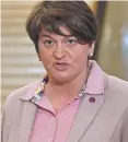  ??  ?? Speech: Arlene Foster