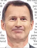  ??  ?? CUTBACKS Jeremy Hunt