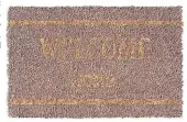  ??  ?? Create a welcoming atmosphere with this copper print mat. Coir door mat, £9.59, Maisons Du Monde