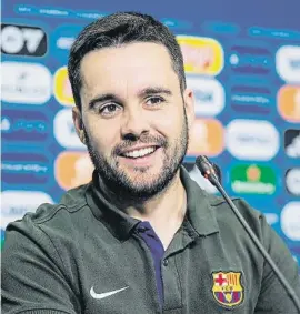  ?? FCB ?? El entrenador blaugrana, Jonatan Giráldez, en la previa del partido