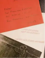  ?? Deanne Fitzmauric­e/ The Chronicle ?? This letter from 1990 to The Chronicle’s editor may be attributed to the Zodiac Killer.